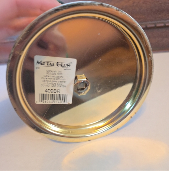 4x6 Inch Ornate Gold Tone Candle Holder - Picture 2 of 4